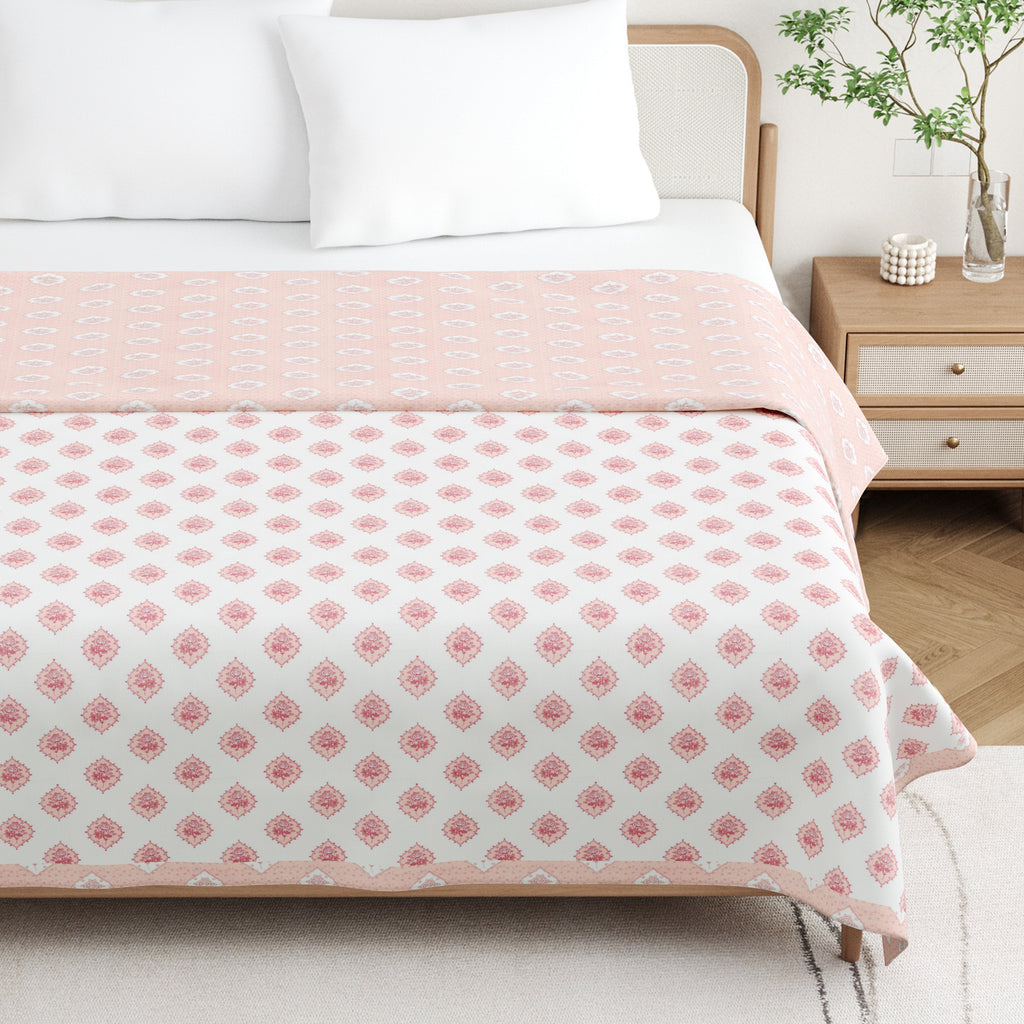 Pastel Cotton Reversible Mulmul Dohar for Double Bed Size