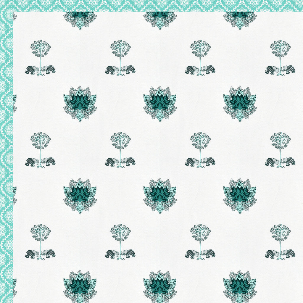 Lotus Cotton Reversible Mulmul Dohar for Double bed size