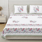 Cotton Hand Block Print Bedsheet Set - Luxe Bloom