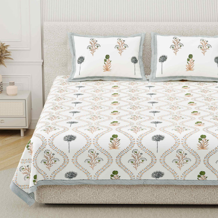 Urbana - Premium Cotton Handblock Print Bedsheet Set