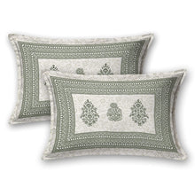 Load image into Gallery viewer, 100% Cotton Block Print Bedsheet - Green
