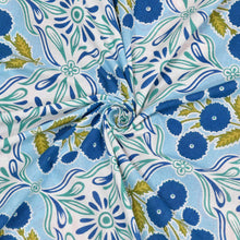 Load image into Gallery viewer, 100% Premium Cotton Designer Printed Bedsheet - Oriental Blue
