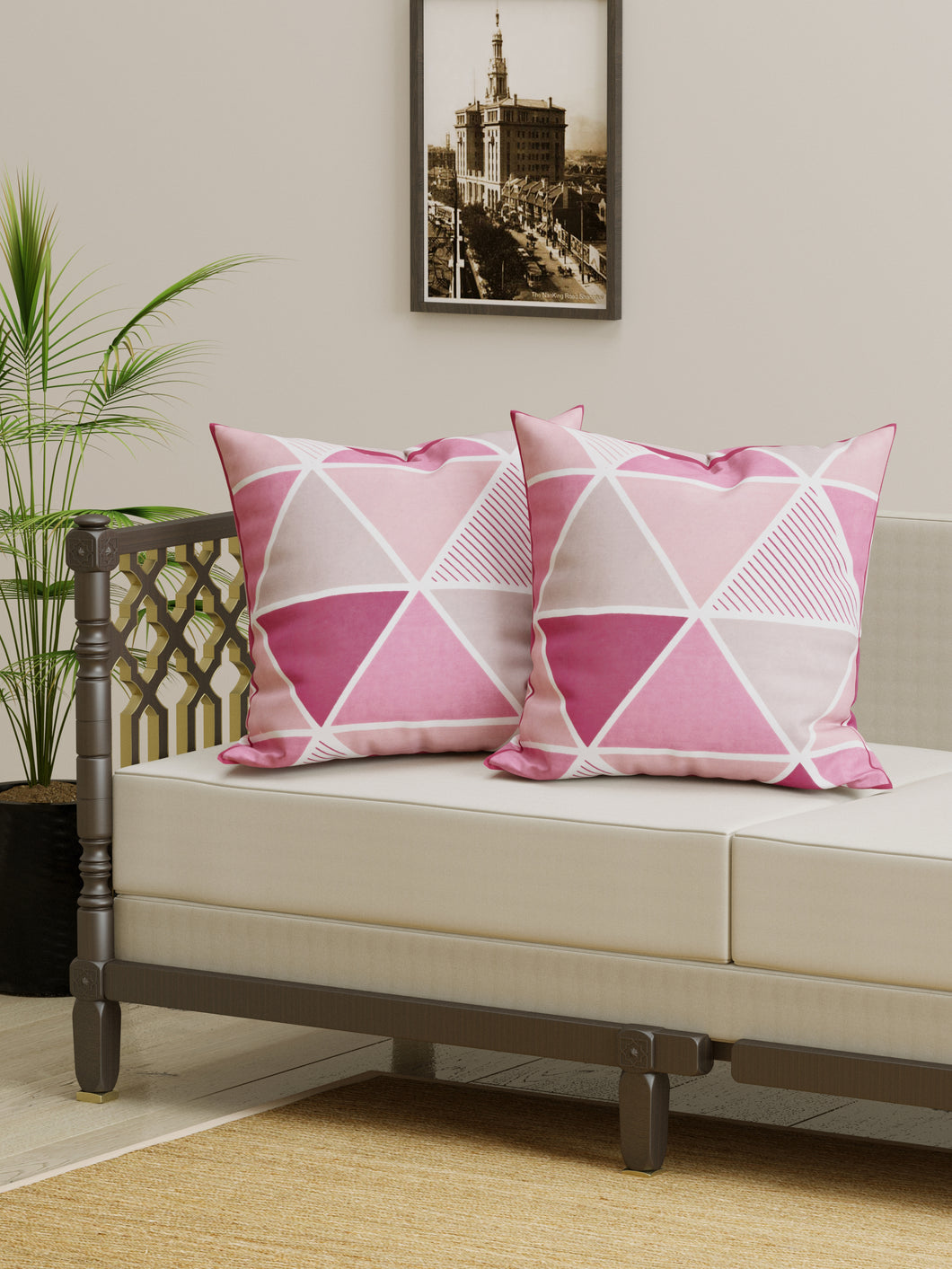 Pure Cotton Cushion Covers  - Triangle