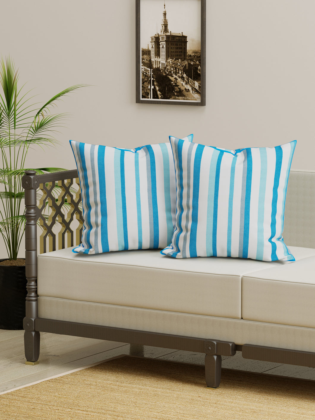 Pure Cotton Cushion Covers  - Stripes