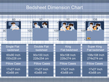 Load image into Gallery viewer, 100% Premium Cotton Designer Printed Bedsheet - Oriental Blue
